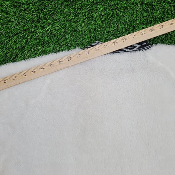 Vintage Parrinello Tribal Fuzzy Sweatshirt Womens XL 24x23 Raglan Boxy Baggy - Picture 6 of 9